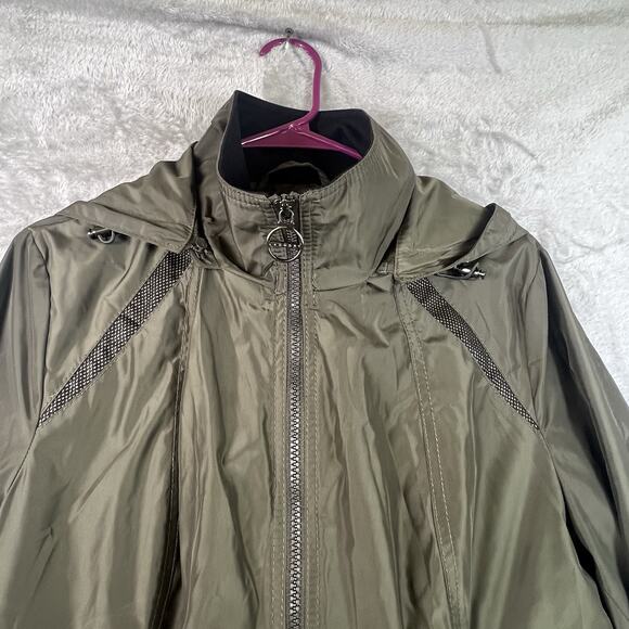 Laundry by Shelli Segal Coat Rainwear Camo Green SZ L - Picture 4 of 13